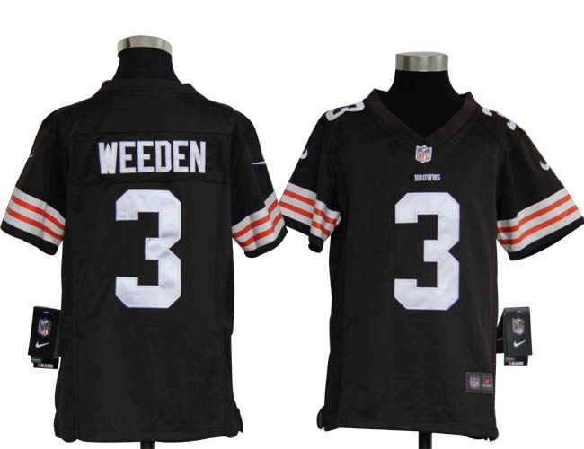 Youth Nike Browns WEEDEN 3 Browns Jerseys