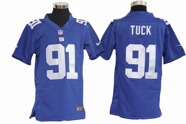 Youth Nike Giants TUCK 91 Blue Game Jerseys