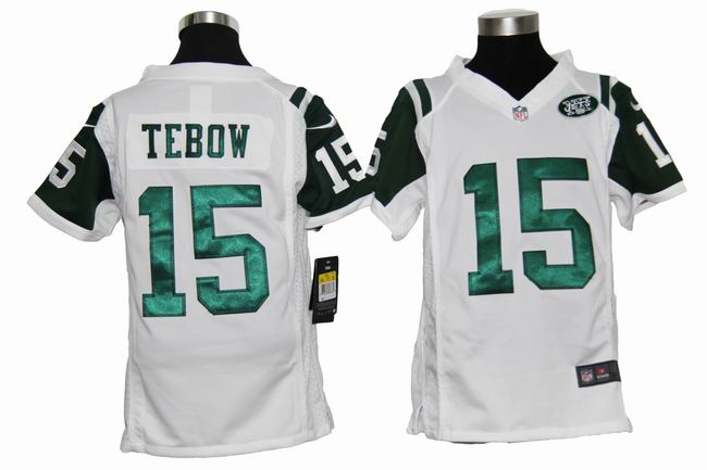 Youth Nike Jets TEBOW 15 White Jerseys