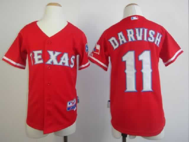 Texas Rangers 11 Darvish Red Youth Jersey