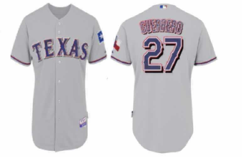 Texas Rangers 27 Guerrero Grey Youth Jersey