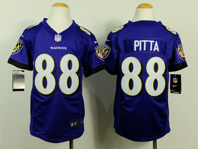 Nike Ravens 88 Pitta Purple Youth Jerseys