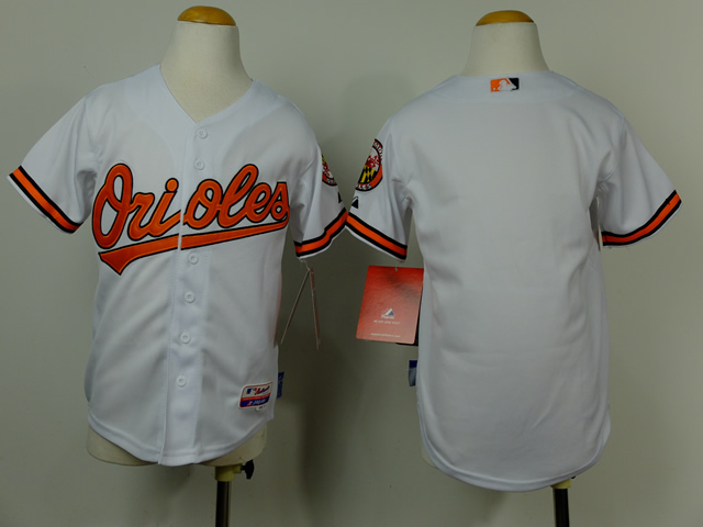 Orioles Blank White Youth Jersey
