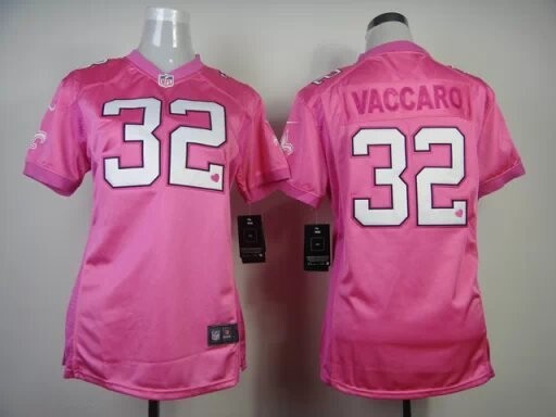 Nike Saints 32 Vaccaro Pink Love Women Jerseys