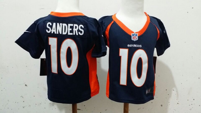 Nike Broncos 10 Sanders Blue Toddler Jerseys