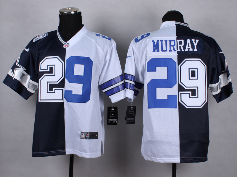 Nike Cowboys 29 Murray Blue And White Split Elite Jerseys