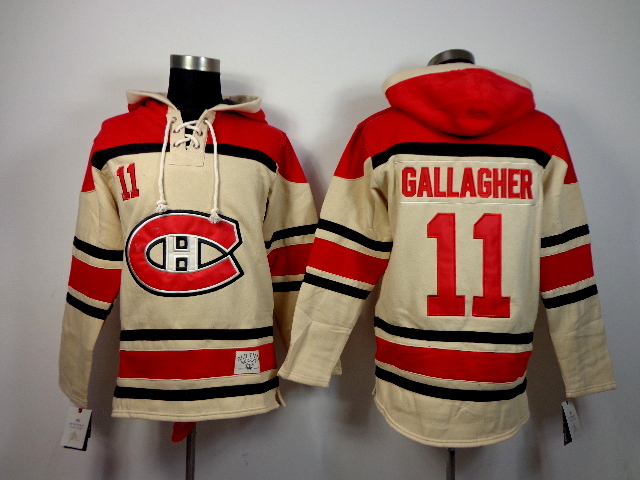 Canadiens 11 Gallagher Cream Hooded Jerseys