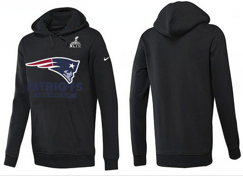 Nike New England Patriots 2015 Super Bowl XLIX Hooded Jerseys Black
