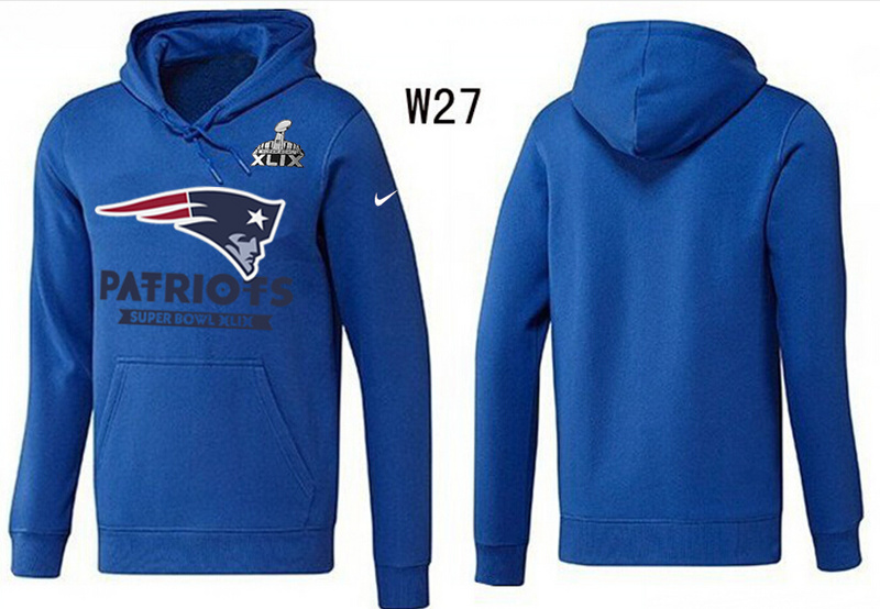 Nike New England Patriots 2015 Super Bowl XLIX Hooded Jerseys Blue