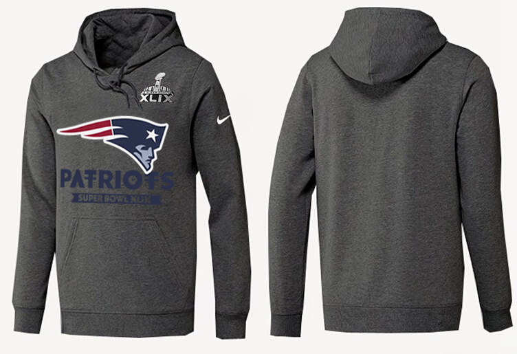 Nike New England Patriots 2015 Super Bowl XLIX Hooded Jerseys D.Grey