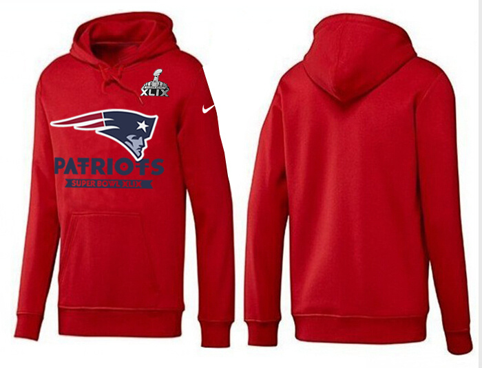 Nike New England Patriots 2015 Super Bowl XLIX Hooded Jerseys Red