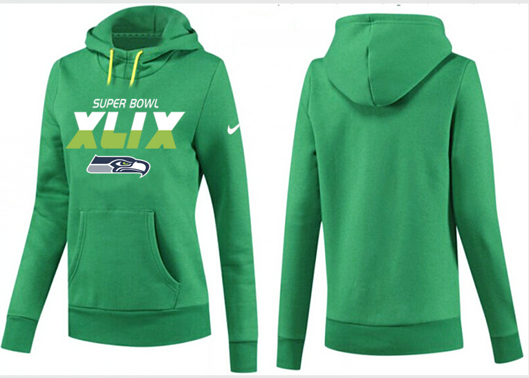 Nike Seattle Seahawks 2015 Super Bowl XLIX Women Pullover Hoodie Green