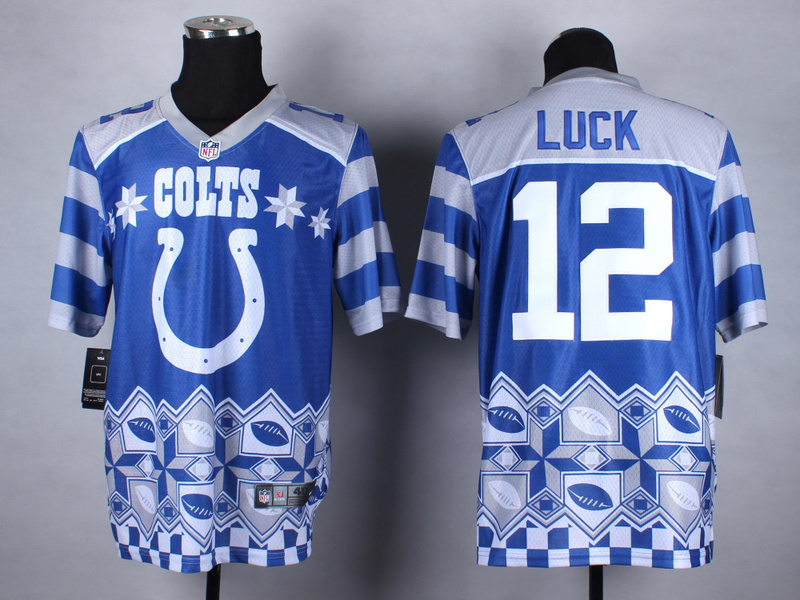 Nike Colts 12 Luck Noble Fashion Elite Jerseys