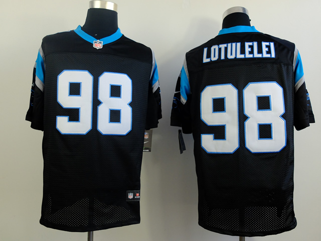 Nike Panthers 98 Star Lotulelei Black Elite Jersey