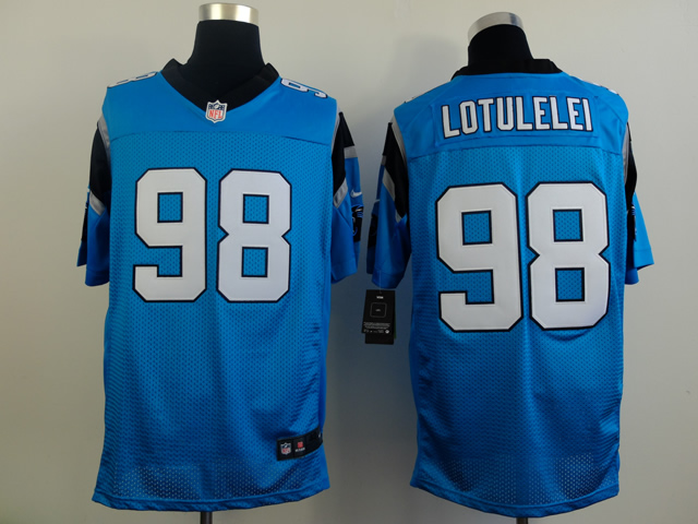 Nike Panthers 98 Star Lotulelei Blue Elite Jersey
