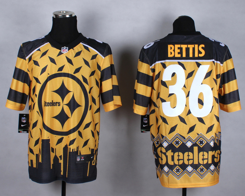 Nike Steelers 36 Bettis Noble Fashion Elite Jerseys