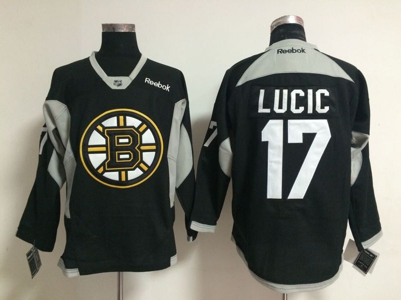 Bruins 17 Lucic Black Practice Reebok Jerseys