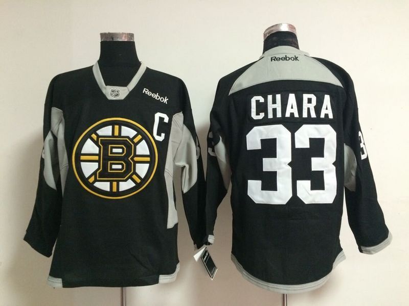 Bruins 33 Chara Black Practice Reebok Jerseys