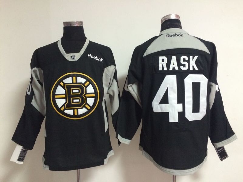 Bruins 40 Rask Black Practice Reebok Jerseys
