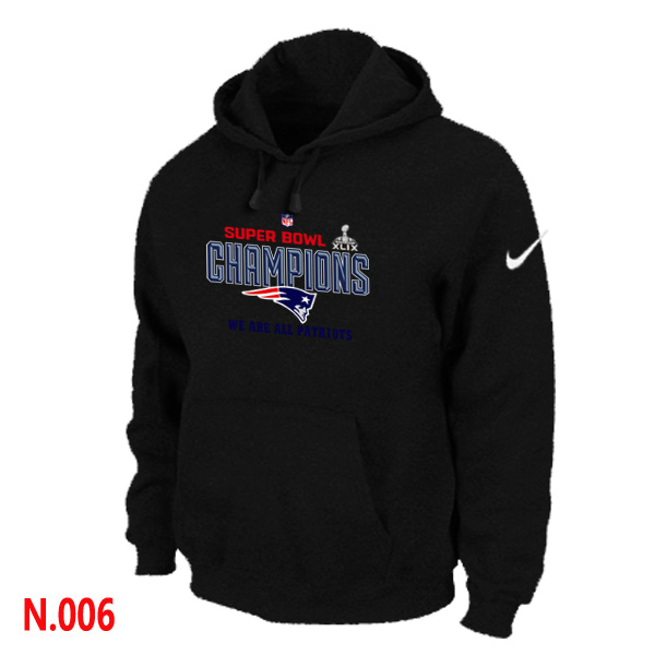 Nike New England Patriots Majestic Black Super Bowl XLIX Pullover Hoodie