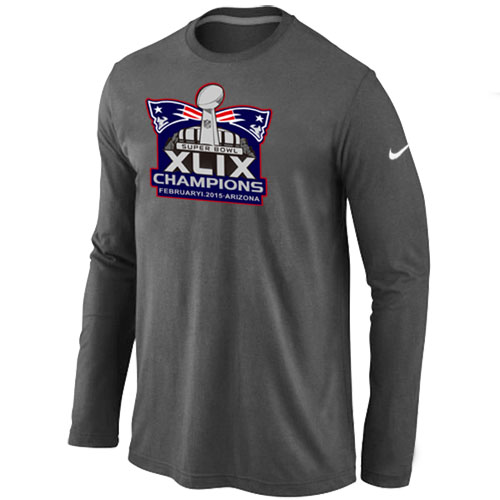 Nike New England Patriots Majestic D.Grey Super Bowl XLIX Champion Mark Long Sleeve T-Shirts