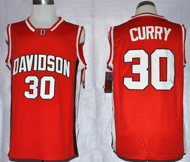 Davidson Wildcats Stephen Curry Red College Jersey