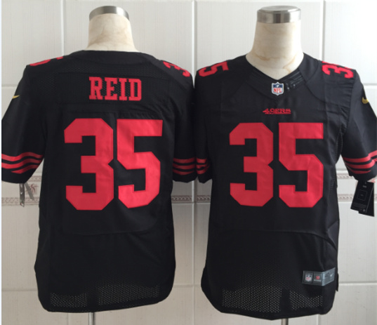 Nike 49ers 35 Eric Reid Black Elite Jersey
