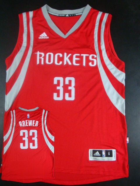 Rockets 33 Brewer Red Hot Printed New Rev 30 Jersey