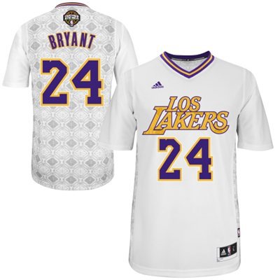Lakers 24 Bryant White 2014 Noches Enebea Jerseys