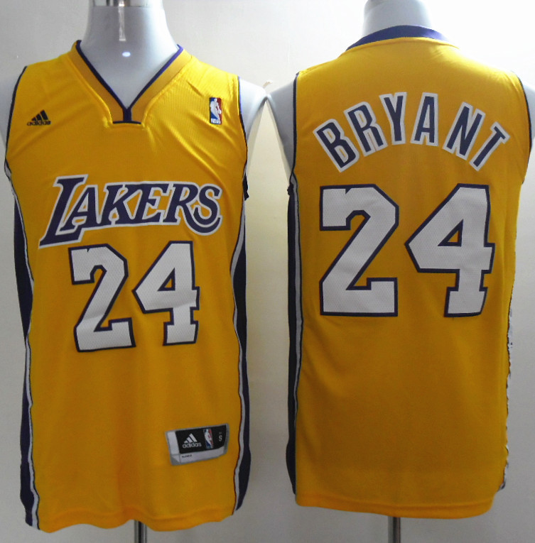 Lakers 24 Bryant Yellow New Revolution 30 Jerseys