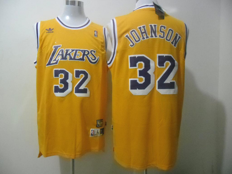 Lakers 32 Johnson Yellow New Revolution 30 Jerseys