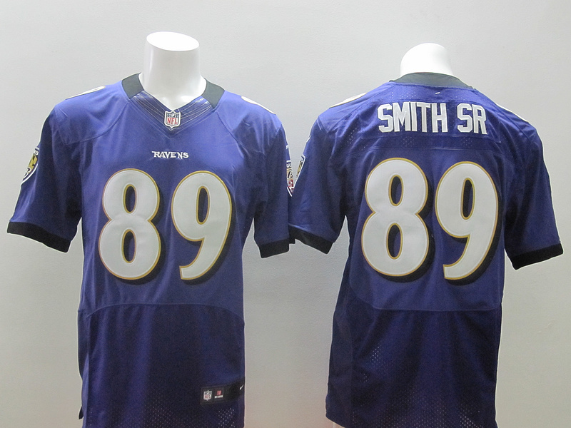Nike Ravens 89 Smith Sr Purple Elite Jerseys