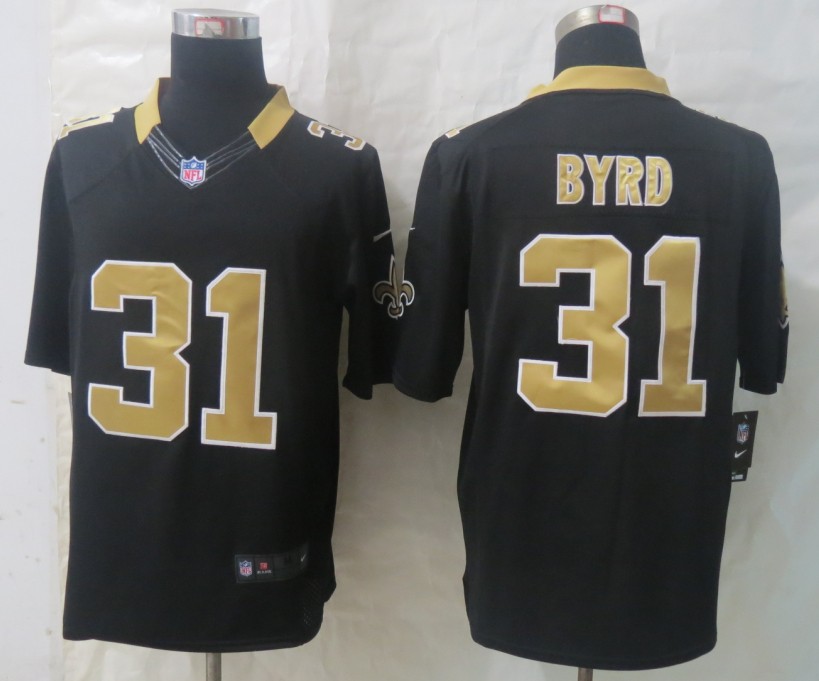 Nike Saints 31 Byrd Black Limited Jerseys