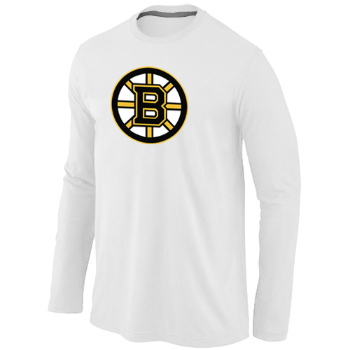 Boston Bruins Big & Tall Logo White Long Sleeve T Shirt