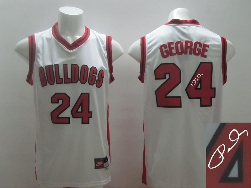 Bulldogs 24 George White Signature Edition College Jerseys