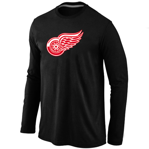 Detroit Red Wings Big & Tall Logo Black Long Sleeve T Shirt