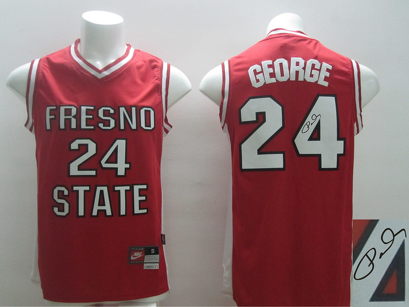 Fresno State 24 George Red Signature Edition College Jerseys