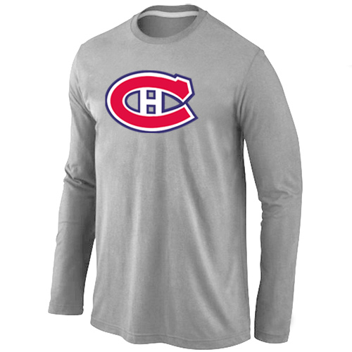 Montreal Canadiens Big & Tall Logo Grey Long Sleeve T Shirt