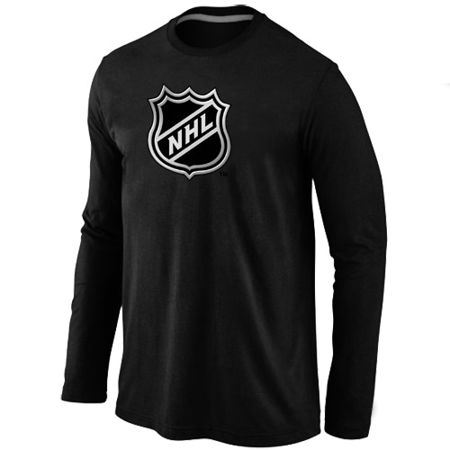 NHL Big & Tall Logo Black Long Sleeve T Shirt