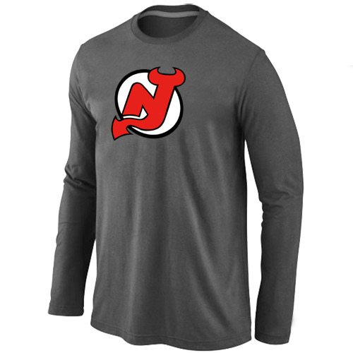 New Jersey Devils Big & Tall Logo D.Grey Long Sleeve T Shirt