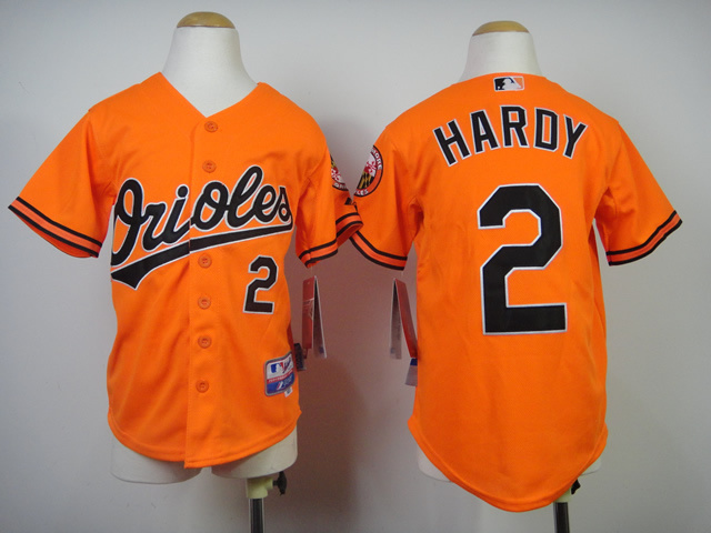 Orioles 2 Hardy Orange Youth Jersey