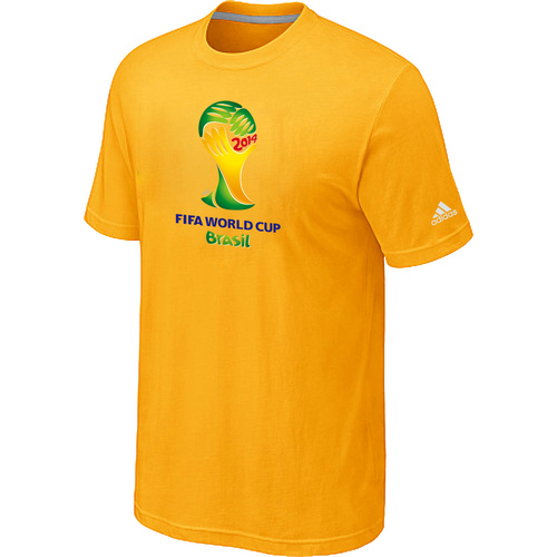 Adidas 2014 FIFA World Cup Big & Tall Men T-Shirt Yellow