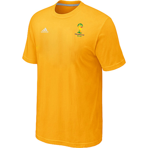 Adidas 2014 FIFA World Cup Men T-Shirt Yellow
