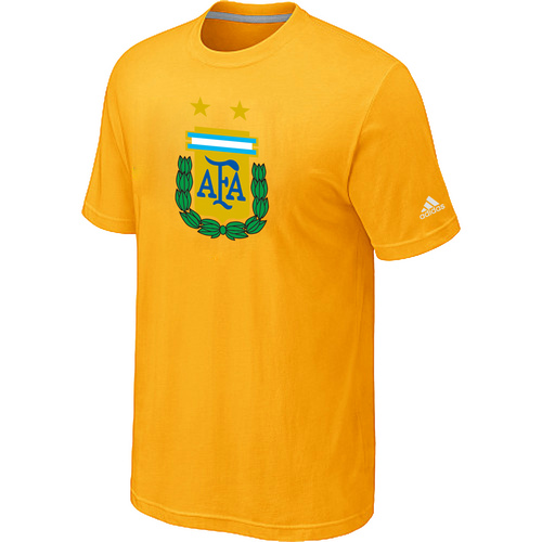 Adidas National Team Argentina Big & Tall Men T-Shirt Yellow