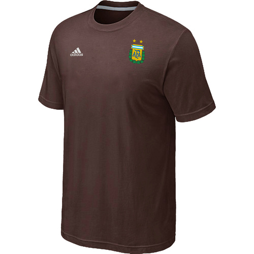 Adidas National Team Argentina Men T-Shirt Brown