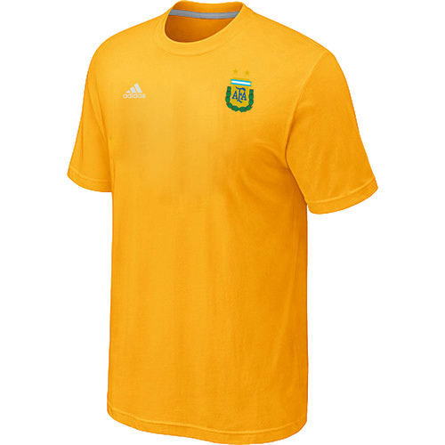 Adidas National Team Argentina Men T-Shirt Yellow