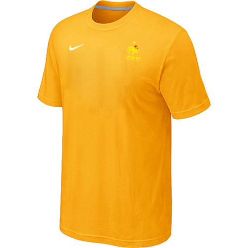 Nike National Team France Men T-Shirt Yellow