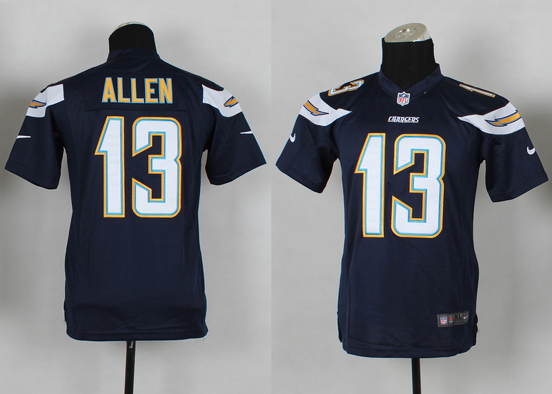 Nike Chargers 13 Allen Navy Blue Youth Jerseys