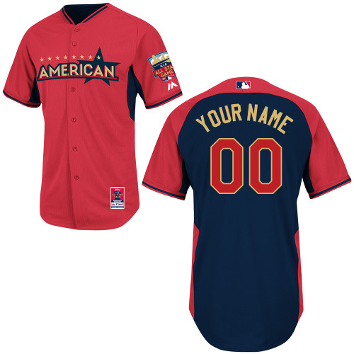 American League Red 2014 All Star BP Customized Jersey