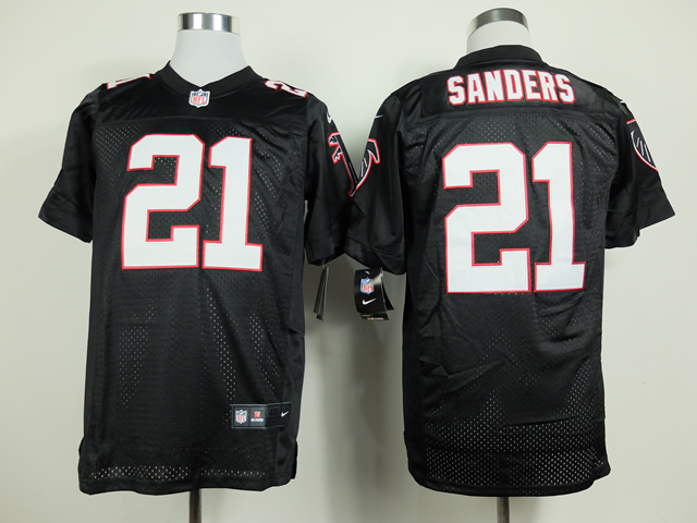 Nike Falcons 21 Deion Sanders Black Elite Jersey